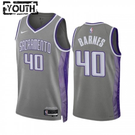 Dres Sacramento Kings Harrison Barnes 40 Nike 2022-23 City Edition Sivo Swingman - Dječji